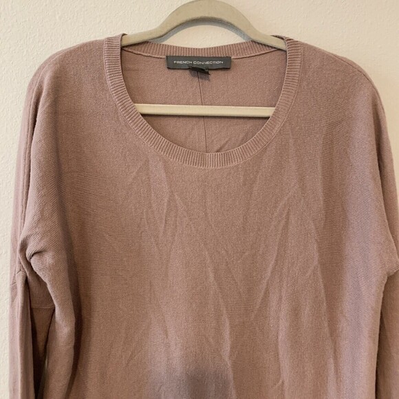 French Connection Womens Size Medium Pink Pullover Long Sleeve Sweater - Picture 2 of 6